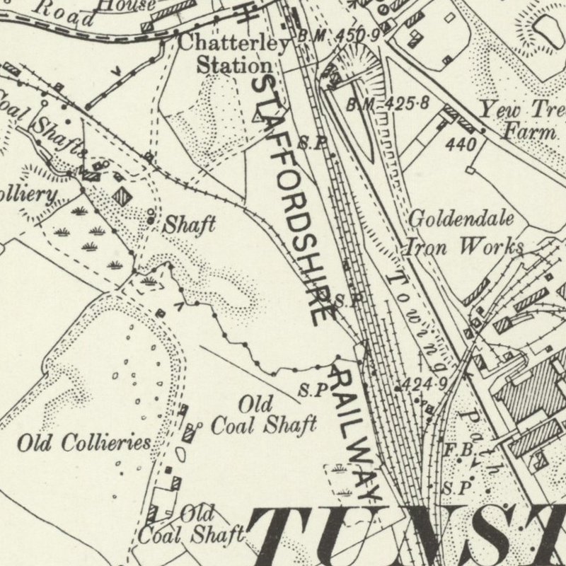 Tunstall Oil Works, 6" OS map c.1898, courtesy National Library of Scotland