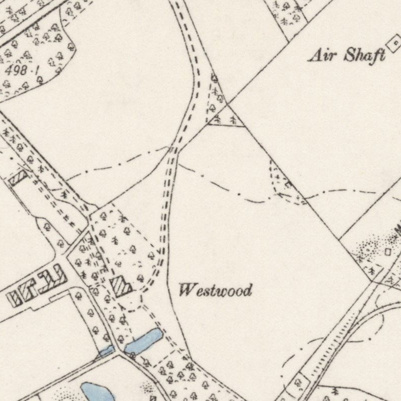 Westwood Crude Oil Works - 25" OS map c.1898, courtesy National Library of Scotland